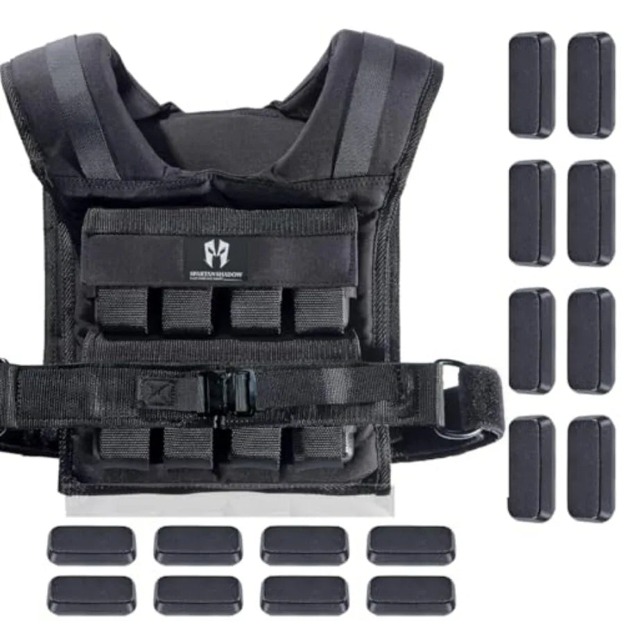 40 Lb Weighted Vest - Adjustable Weighted Vest 40 Lbs with Iron Weights. Tone Fitness 40 Pound Weighted Vest for Men, for Women