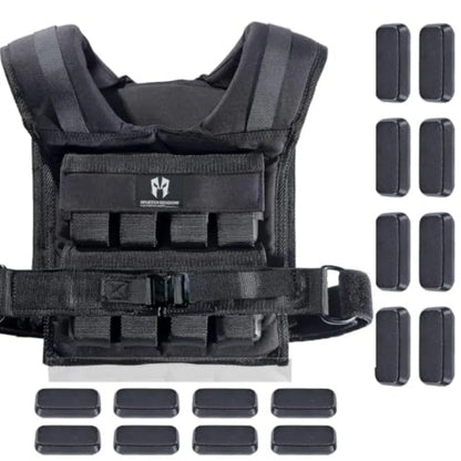 40 Lb Weighted Vest - Adjustable Weighted Vest 40 Lbs with Iron Weights. Tone Fitness 40 Pound Weighted Vest for Men, for Women