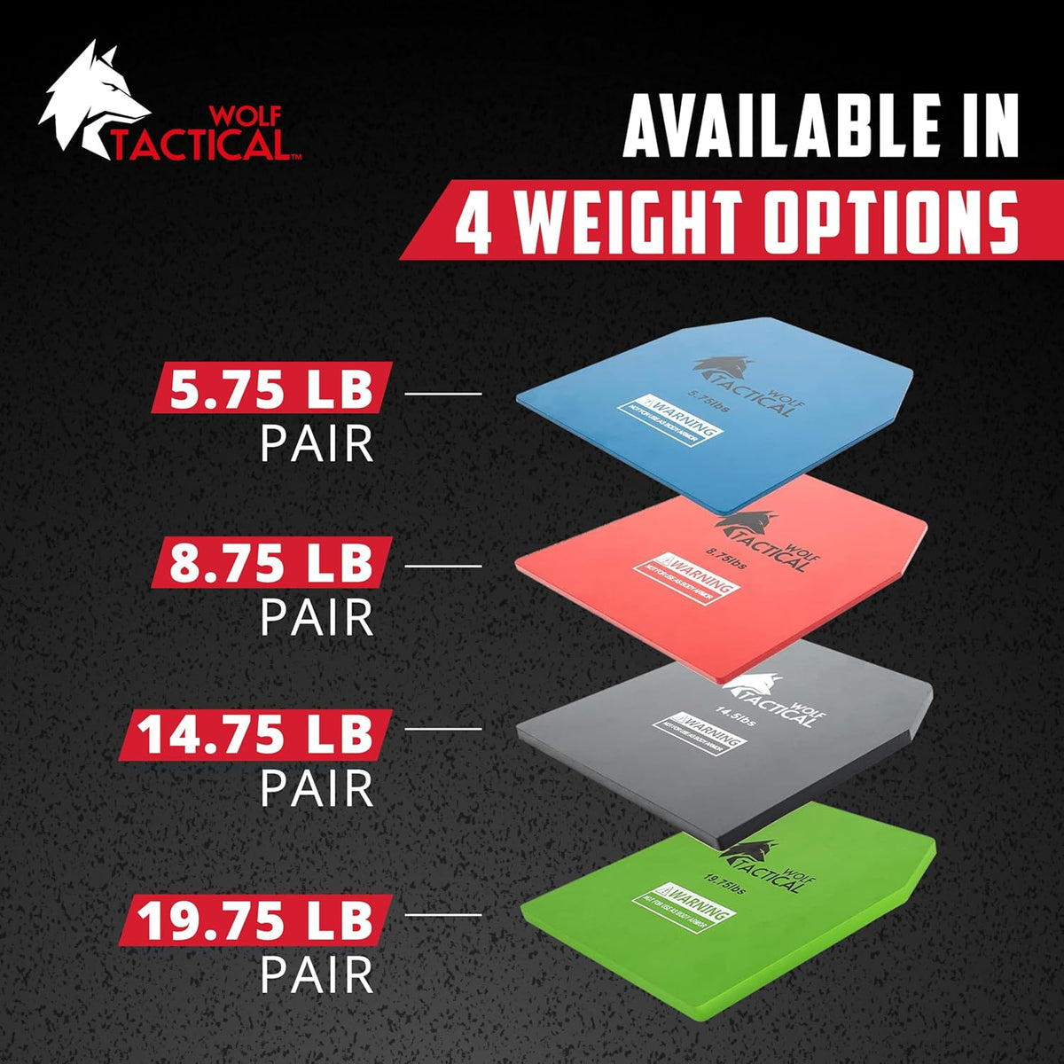 Weight Vest Plates - 5.75/8.75/14.5/19.75LB Pairs - Wods, Strength Training, Running, Heavy Workouts